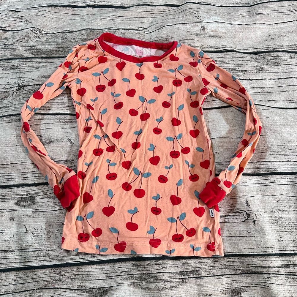 Little Sleepies Bamboo Pajama Top With Cherry Print Size 4T